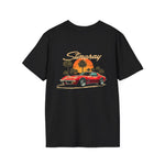 Retro Stingray C3 T-Shirt Vintage Muscle Car Sunset Palm Trees Graphic Tee Car Lover Gift