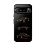 Trans Am Phone Case Black Gold, Three-View Vector Tough Cover