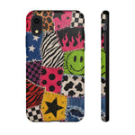 Colorful Patchwork Punk Tough Phone Case