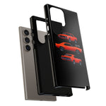 1969 Camaro SS Orange Triple View Muscle Car Tough Phone Case