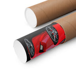 Red Corvette C8 Z06 Poster Modern Supercar Wall Art