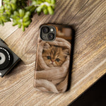 Persian Kitten Burrito Phone Case, Cozy Blanket Portrait Cover