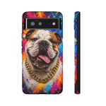 Bulldog Pop Art Portrait Tough Phone Case - Paint Splash