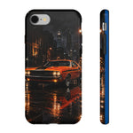 Challenger RT Phone Case, Rainy City Night Muscle Car Tough Cover