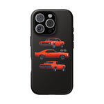 1969 Camaro SS Orange Triple View Muscle Car Tough Phone Case