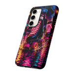 Neon Roller Skates Tough Case | Retro 80s Skate Night Phone Cover