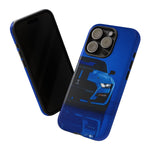 Blue Mustang Art Phone Case, GT500 American Muscle Car Tough Cover for Men