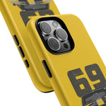 1969 Camaro Z28 Yellow Front View Muscle Car Tough Phone Case