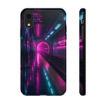 Neon Future Subway Station Tough Phone Case Cover Gift Art