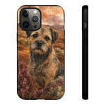 Border Terrier Earthy Watercolor Art Tough Phone Case
