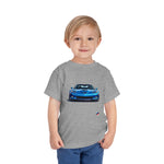 C6 Blue Front View Graphic Toddler T-Shirt Muscle Car Tee