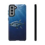 Yellowfin Tuna Phone Case, Deep Blue Water Tough Cover, Gift