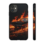 Black Charger Classic Muscle Flames Tough Phone Case Cover Gift