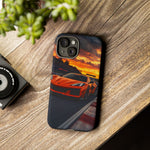 Orange C8 Z06 Flat Plane V8 Speed Art Tough Phone Case