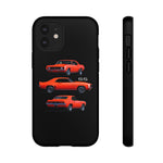 1969 Camaro SS Orange Triple View Muscle Car Tough Phone Case