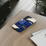 R34 Skyline GT-R Bayside Blue Tough Phone Case for 90s JDM Fans