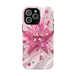 Pink Glitter Star Tough Case | Sparkle Phone Case