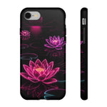 Neon Water Lilies Vaporwave Tough Phone Case