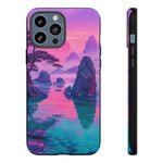 Japanese Landscape Rocks Water Vaporwave Phone Case – Nature Aesthetic