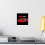 Red Corvette C8 Z06 Poster Modern Supercar Wall Art