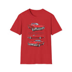 Red 1966 Continental Classic Car T-Shirt | Vintage Convertible Illustration