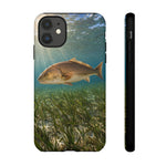Redfish Phone Case, Seagrass Flat Underwater Art Cover