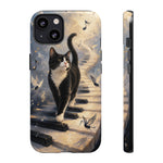 Piano Cat walking on keys Tough Case | Phone cover, musical cat art