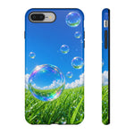 Bubbles Over Grass phone case | Tough Cover