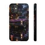 67 GTO Phone Case Purple, Rainy City Night Muscle Car Tough Cover