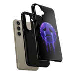 Glitch Sad Face Phone Case, Anime Melt Static Tough Cover