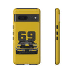 1969 Camaro Z28 Yellow Front View Muscle Car Tough Phone Case