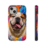 Bulldog Pop Art Portrait Tough Phone Case - Paint Splash