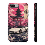 Pearl White NSX Phone Case, Cherry Blossom Torii Art Tough Cover