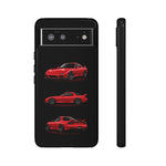 FD RX7 Phone Case Red, Three-View Vector Cover, JDM Gift