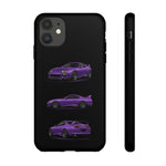MK4 Supra Phone Case Purple, Three-View Vector Cover