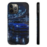 Skyline GT-R R34 Bayside Blue Tokyo Night Art Tough Phone Case