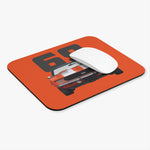 1969 Camaro SS Muscle Car Mouse Pad | Retro Racing Stripes, Orange