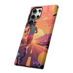 Retro Runner Sunset phone case | 80s Vaporwave jogging design