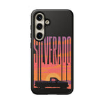 Silverado sunset truck Phone Case | Retro pickup silhouette