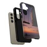Temple Bell Sunset Phone Case Japan Zen Tough Case