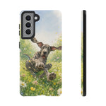 Playful Dog in Meadow Great Dane phone case | Puppy Art Tough Cover