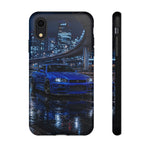 Skyline GT-R R34 Bayside Blue Tokyo Night Art Tough Phone Case