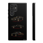 Trans Am Phone Case Black Gold, Three-View Vector Tough Cover