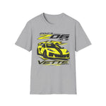 2023 Z06 3LZ Vette Graphic T-Shirt — Yellow Sports Car Tee for Corvette Fans
