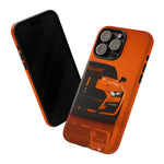 Orange Mustang Art Phone Case, GT500 American Muscle Car Tough Cover for Male