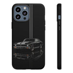 Nova SS Phone Case, Black 68 Muscle Car Silver Stripe Studio Cover