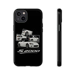 White S2000 Roadster Collage JDM Tough Phone Case Cover Gift