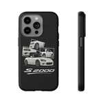White S2000 Roadster Collage JDM Tough Phone Case Cover Gift