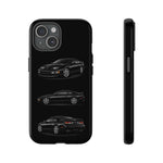 Black 300ZX Sports Car Tough Phone Case - Multi View