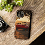 Miata Phone Case, Red JDM Roadster Golden Hour Trail Cover, Gift